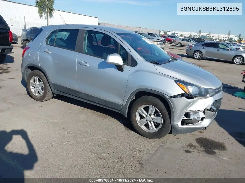 2019 Chevrolet Trax Ls VIN: 3GNCJKSB3KL312895 Lot: 40576834