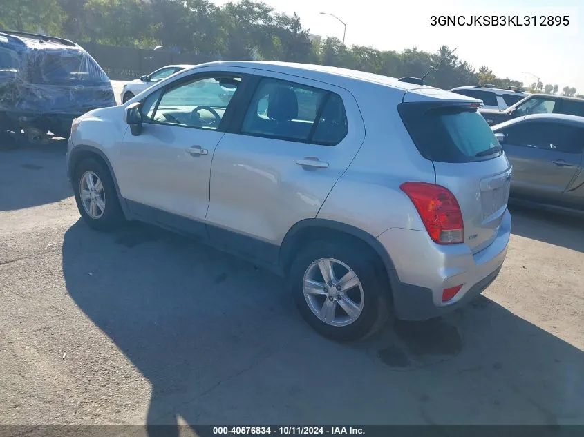 2019 Chevrolet Trax Ls VIN: 3GNCJKSB3KL312895 Lot: 40576834