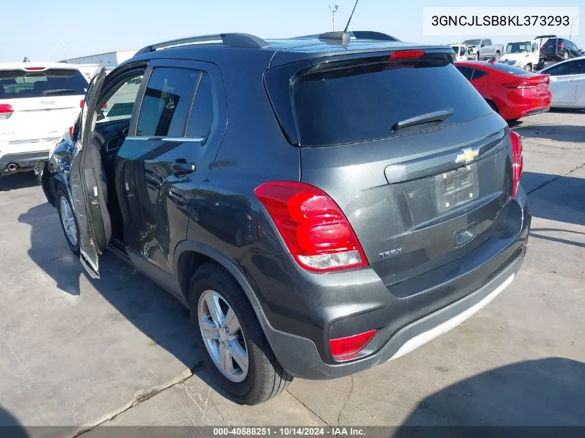 2019 Chevrolet Trax Lt VIN: 3GNCJLSB8KL373293 Lot: 40588251