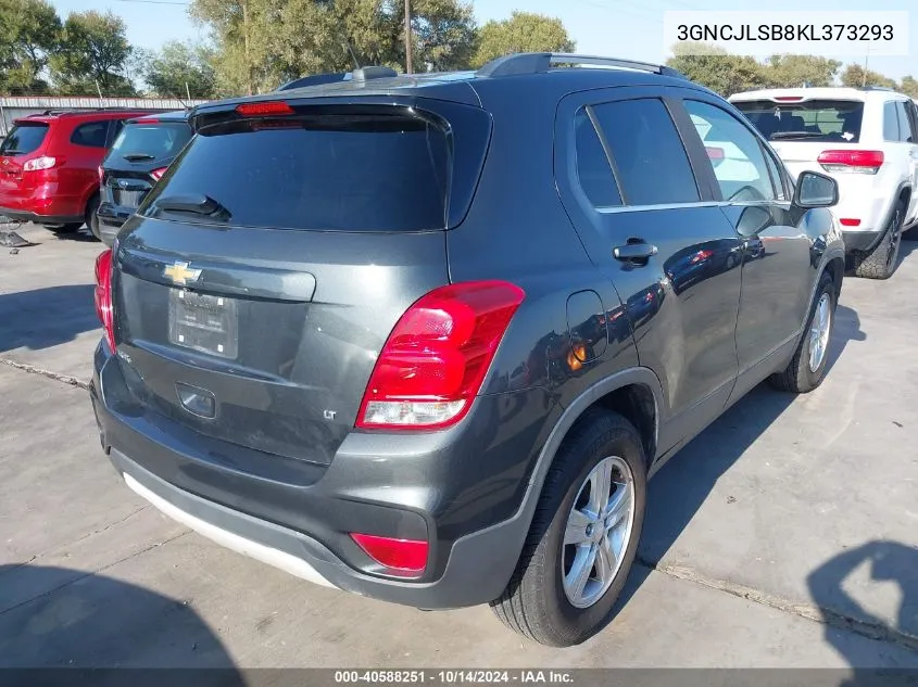 2019 Chevrolet Trax Lt VIN: 3GNCJLSB8KL373293 Lot: 40588251