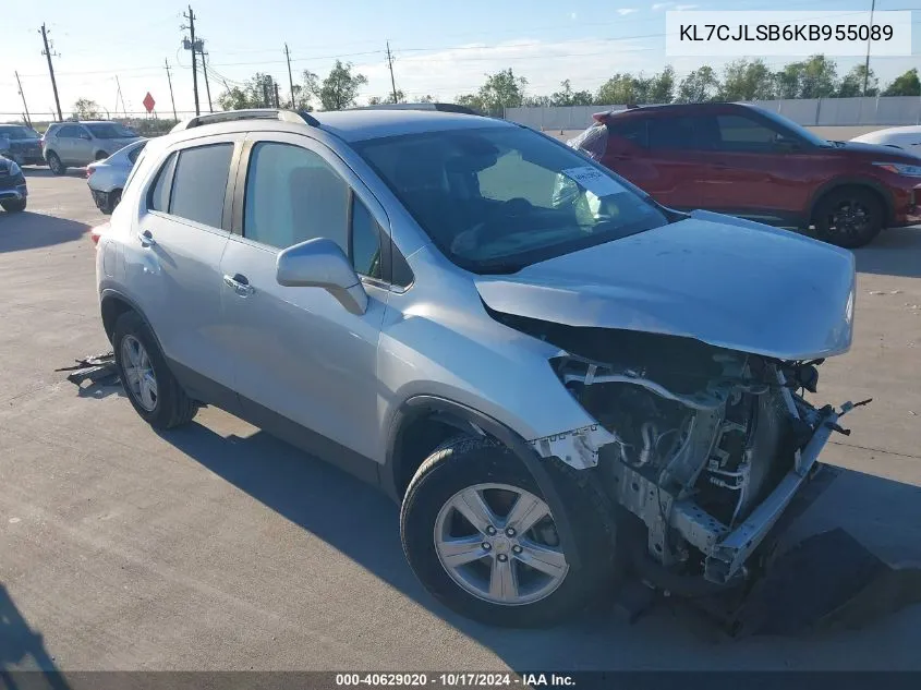 2019 Chevrolet Trax 1Lt VIN: KL7CJLSB6KB955089 Lot: 40629020