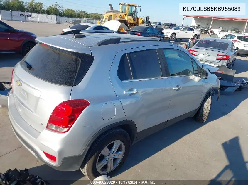 2019 Chevrolet Trax 1Lt VIN: KL7CJLSB6KB955089 Lot: 40629020