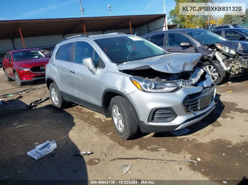 2019 Chevrolet Trax Lt VIN: KL7CJPSBXKB831320 Lot: 40653130