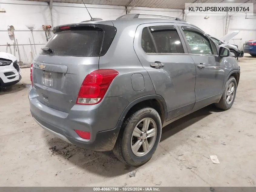 2019 Chevrolet Trax Lt VIN: KL7CJPSBXKB918764 Lot: 40667798