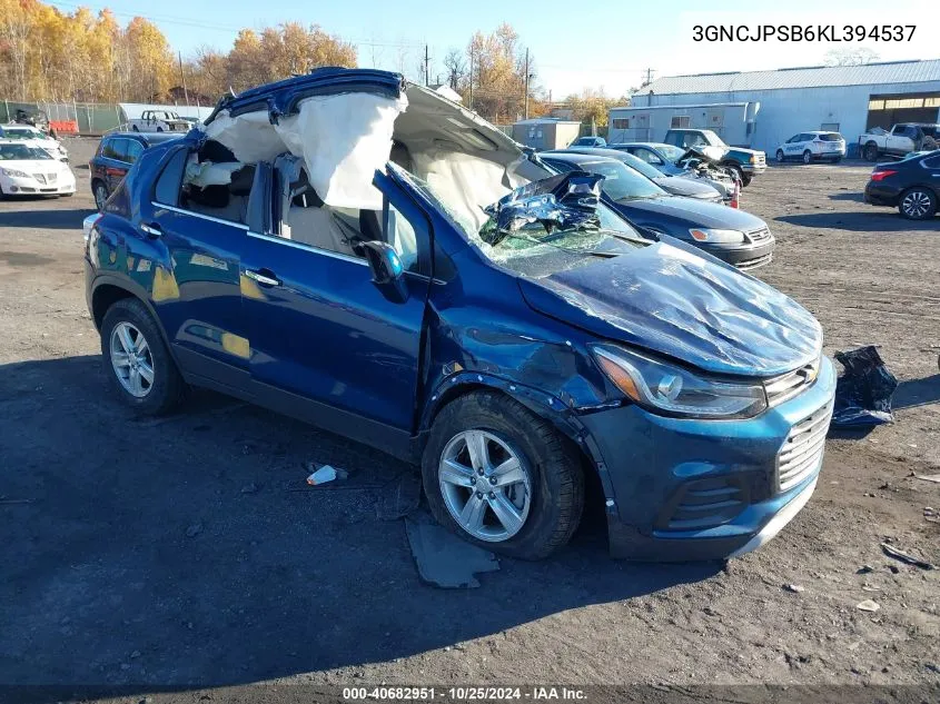 3GNCJPSB6KL394537 2019 Chevrolet Trax Lt