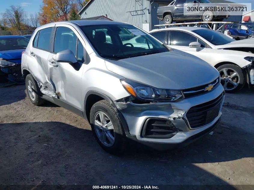 2019 Chevrolet Trax Ls VIN: 3GNCJKSB5KL363721 Lot: 40691241