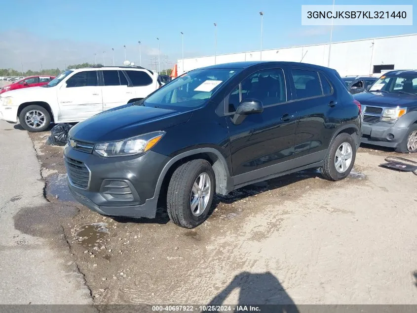 2019 Chevrolet Trax Ls VIN: 3GNCJKSB7KL321440 Lot: 40697922