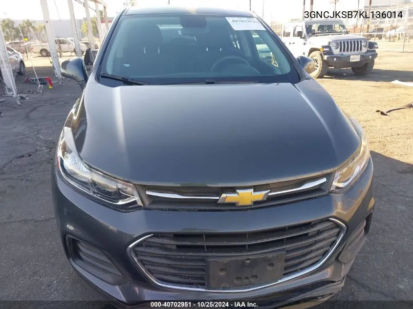 3GNCJKSB7KL136014 2019 Chevrolet Trax Ls