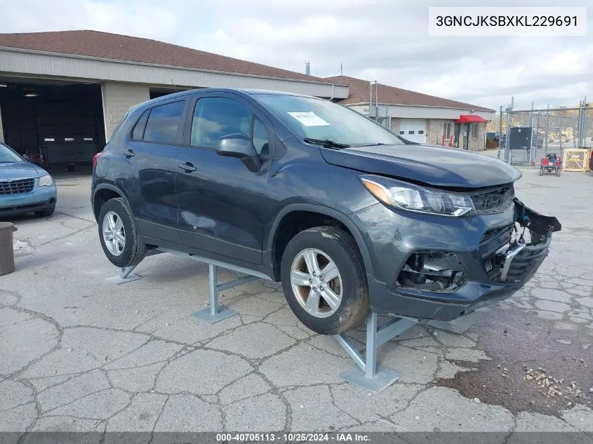 2019 Chevrolet Trax Ls VIN: 3GNCJKSBXKL229691 Lot: 40705113