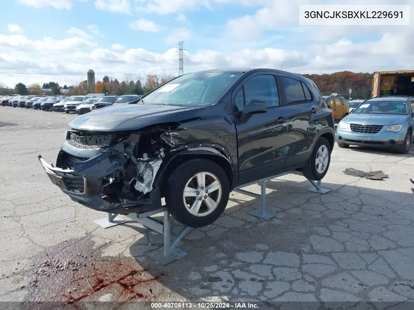 2019 Chevrolet Trax Ls VIN: 3GNCJKSBXKL229691 Lot: 40705113