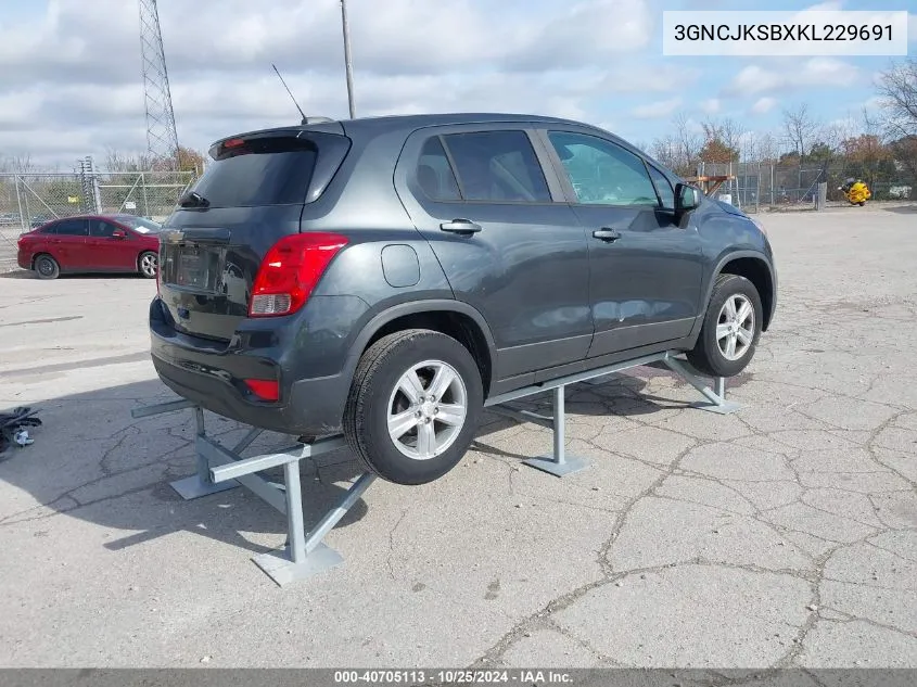 2019 Chevrolet Trax Ls VIN: 3GNCJKSBXKL229691 Lot: 40705113