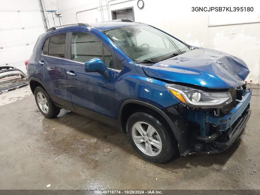 2019 Chevrolet Trax Lt VIN: 3GNCJPSB7KL395180 Lot: 40718774