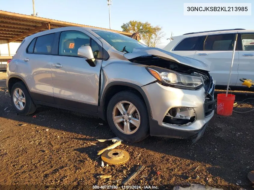 2019 Chevrolet Trax Ls VIN: 3GNCJKSB2KL213985 Lot: 40727590