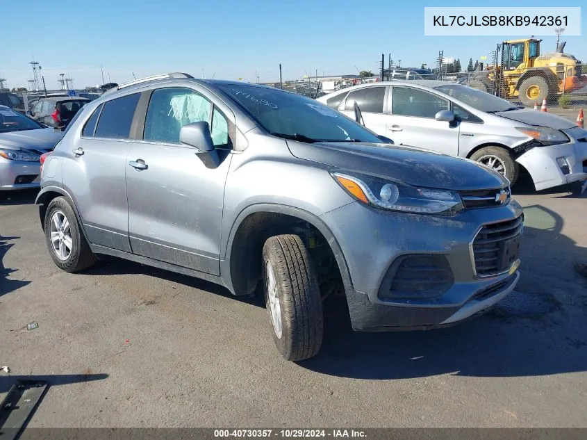 2019 Chevrolet Trax Lt VIN: KL7CJLSB8KB942361 Lot: 40730357