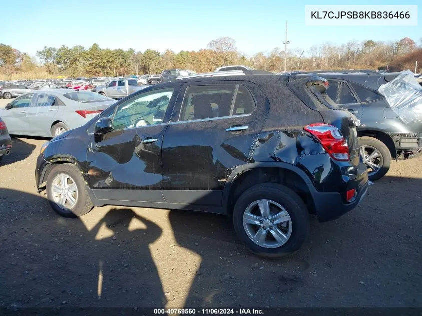 2019 Chevrolet Trax Lt VIN: KL7CJPSB8KB836466 Lot: 40769560