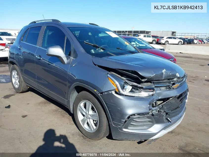 2019 Chevrolet Trax Lt VIN: KL7CJLSB1KB942413 Lot: 40778078