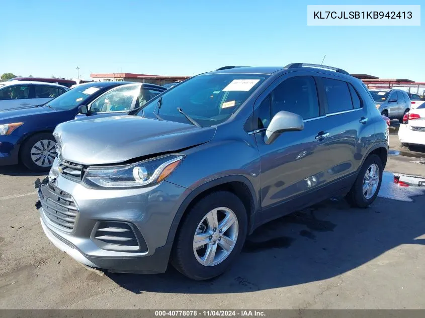 2019 Chevrolet Trax Lt VIN: KL7CJLSB1KB942413 Lot: 40778078