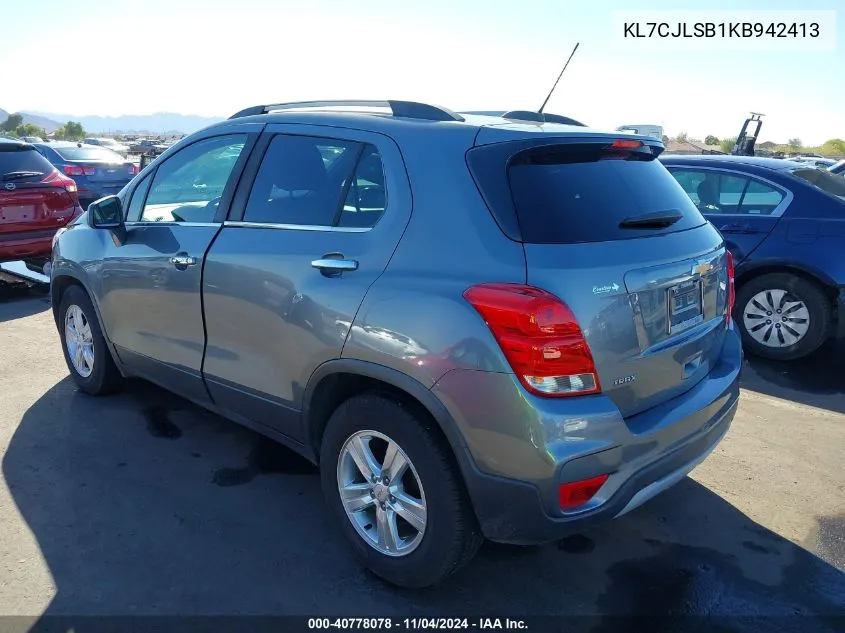 KL7CJLSB1KB942413 2019 Chevrolet Trax Lt