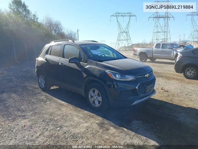 2019 Chevrolet Trax Lt VIN: 3GNCJPSB8KL219884 Lot: 40797002