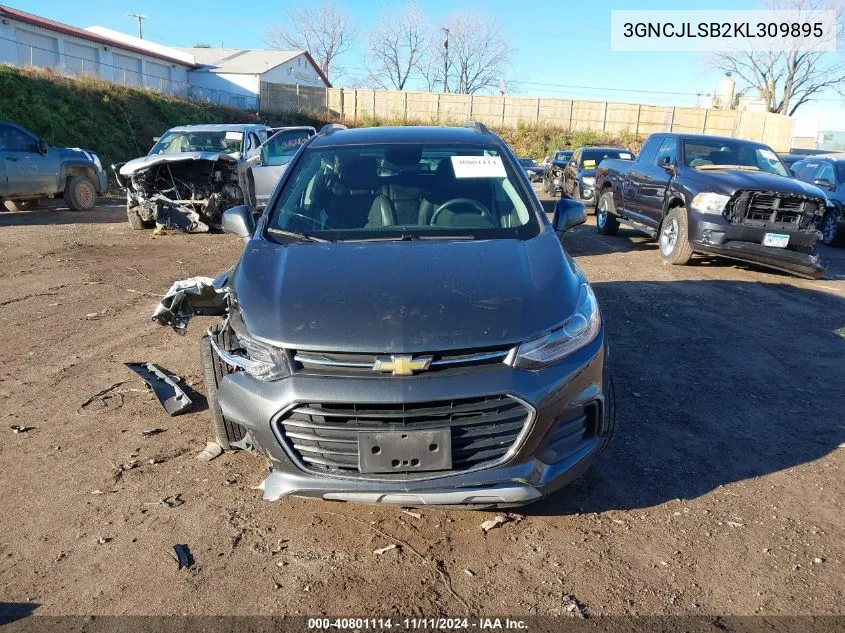 2019 Chevrolet Trax Lt VIN: 3GNCJLSB2KL309895 Lot: 40801114