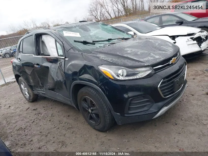 2019 Chevrolet Trax Lt VIN: 3GNCJLSB2KL245454 Lot: 40812165