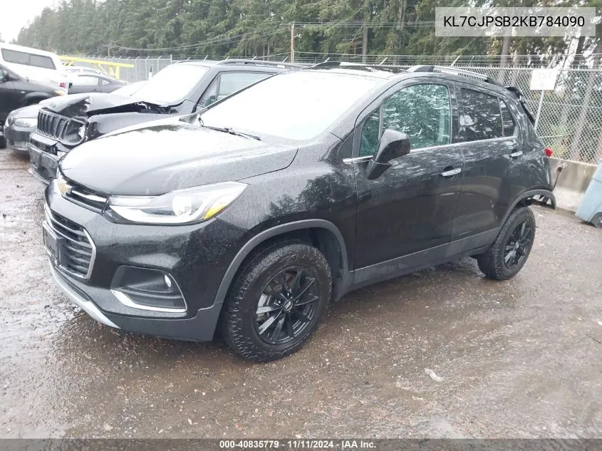 2019 Chevrolet Trax Lt VIN: KL7CJPSB2KB784090 Lot: 40835779