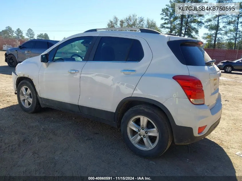 2019 Chevrolet Trax Lt VIN: KL7CJLSB4KB750595 Lot: 40860591