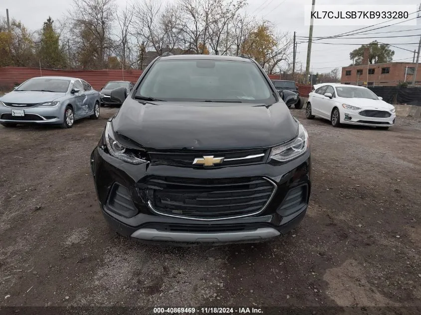 2019 Chevrolet Trax Lt VIN: KL7CJLSB7KB933280 Lot: 40869469