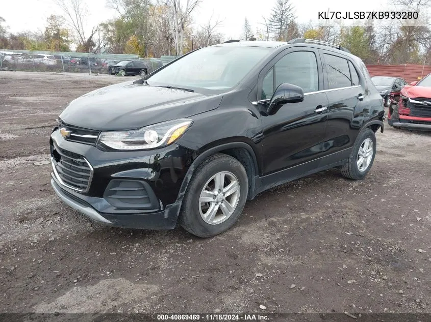 2019 Chevrolet Trax Lt VIN: KL7CJLSB7KB933280 Lot: 40869469