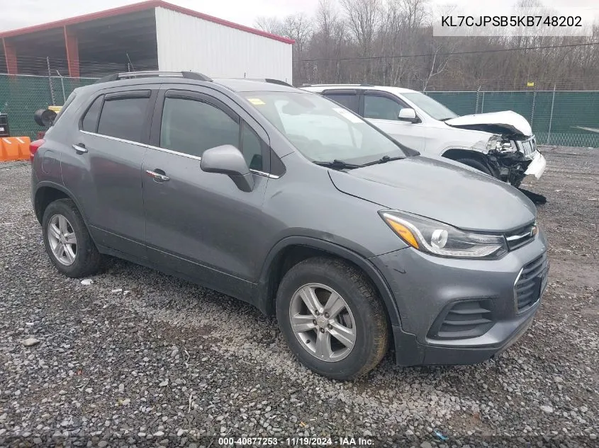 2019 Chevrolet Trax Lt VIN: KL7CJPSB5KB748202 Lot: 40877253