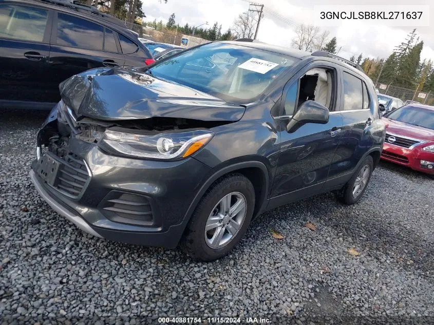 2019 Chevrolet Trax Lt VIN: 3GNCJLSB8KL271637 Lot: 40881754