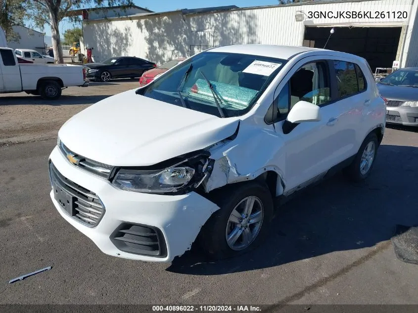 2019 Chevrolet Trax Ls VIN: 3GNCJKSB6KL261120 Lot: 40896022