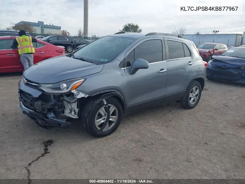 2019 Chevrolet Trax Lt VIN: KL7CJPSB4KB877967 Lot: 40904402