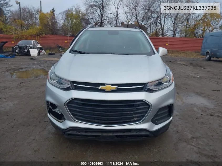 2019 Chevrolet Trax Lt VIN: 3GNCJLSB7KL337935 Lot: 40905463