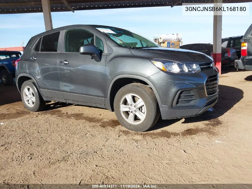 2019 Chevrolet Trax Ls VIN: 3GNCJNSB6KL168180 Lot: 40914371