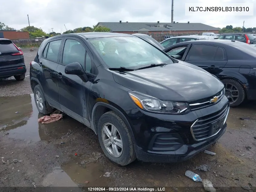 2020 Chevrolet Trax Ls VIN: KL7CJNSB9LB318310 Lot: 12109264