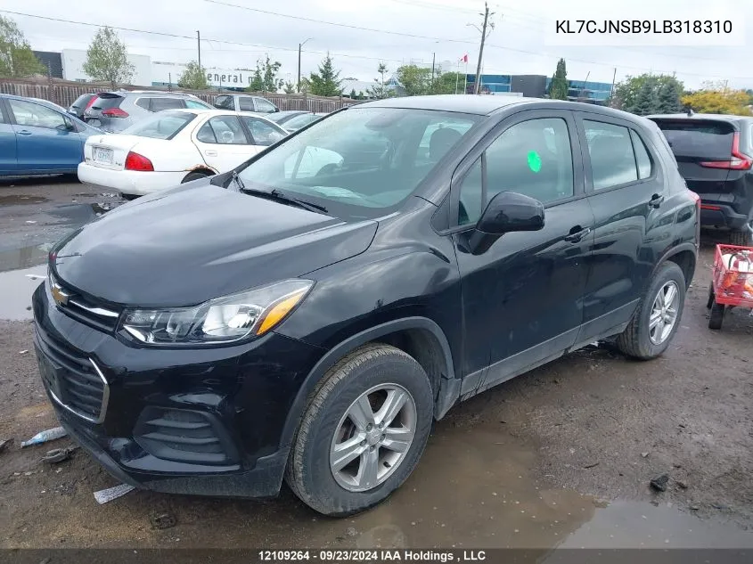 2020 Chevrolet Trax Ls VIN: KL7CJNSB9LB318310 Lot: 12109264