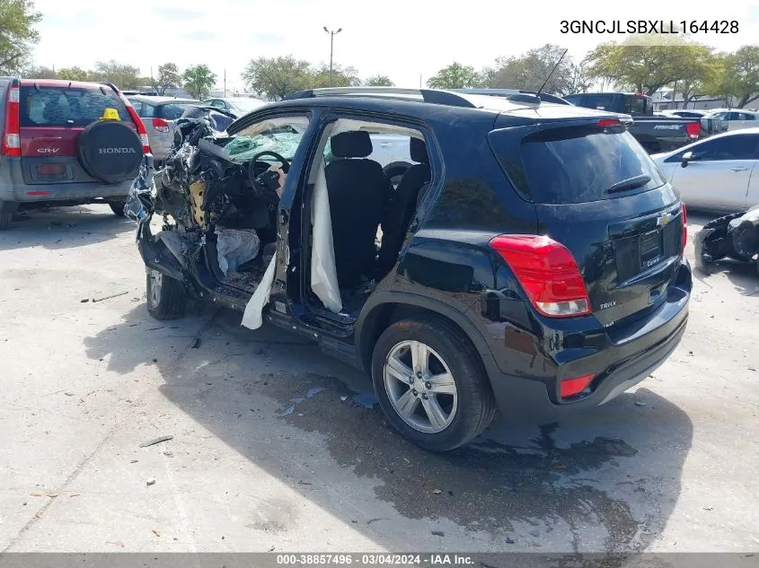 2020 Chevrolet Trax Fwd Lt VIN: 3GNCJLSBXLL164428 Lot: 38857496