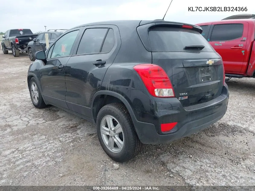 2020 Chevrolet Trax Fwd Ls VIN: KL7CJKSB2LB324366 Lot: 39268489