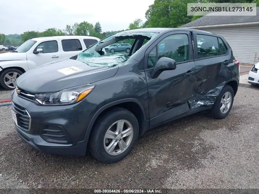 2020 Chevrolet Trax Awd Ls VIN: 3GNCJNSB1LL273145 Lot: 39354426