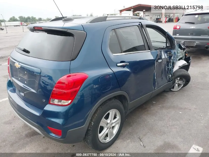 2020 Chevrolet Trax Fwd Lt VIN: 3GNCJLSB3LL215798 Lot: 39377750