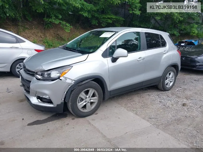 2020 Chevrolet Trax Fwd Ls VIN: KL7CJKSB3LB319158 Lot: 39542849