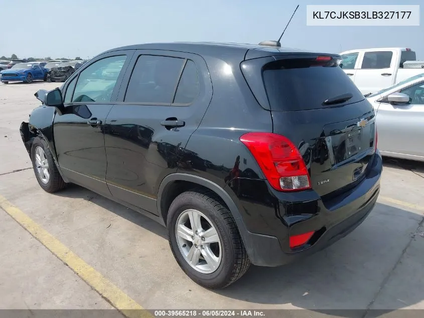 KL7CJKSB3LB327177 2020 Chevrolet Trax Fwd Ls