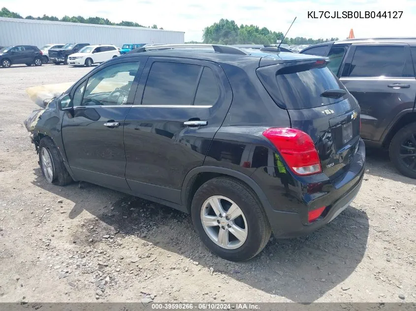 2020 Chevrolet Trax Fwd Lt VIN: KL7CJLSB0LB044127 Lot: 39598266