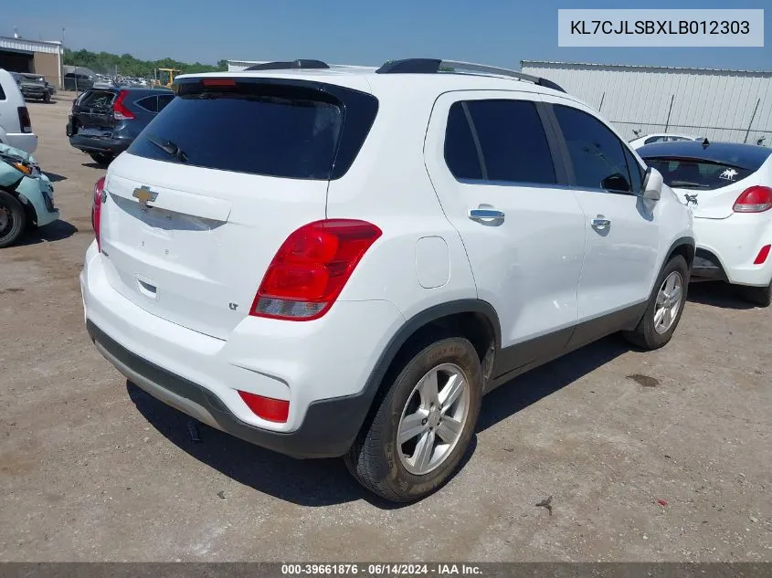 2020 Chevrolet Trax Fwd Lt VIN: KL7CJLSBXLB012303 Lot: 39661876