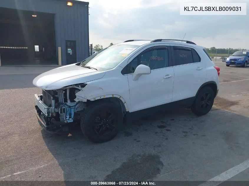 2020 Chevrolet Trax Fwd Lt VIN: KL7CJLSBXLB009031 Lot: 39663868