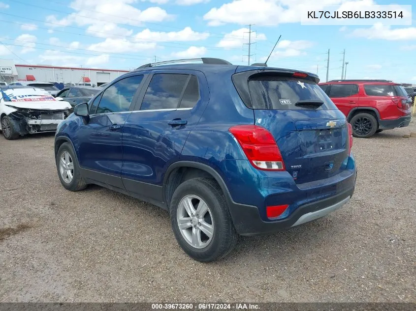 KL7CJLSB6LB333514 2020 Chevrolet Trax Fwd Lt