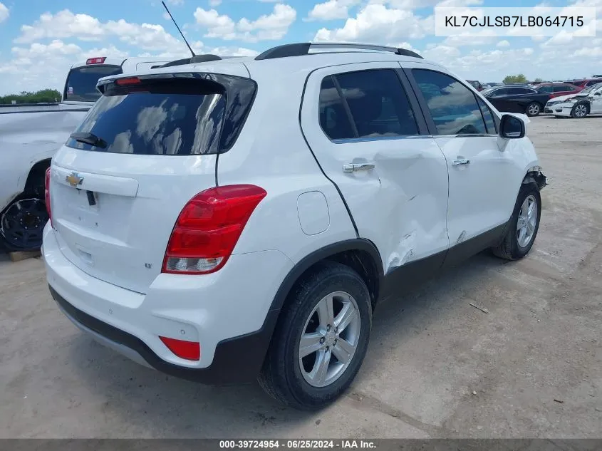 KL7CJLSB7LB064715 2020 Chevrolet Trax Fwd Lt