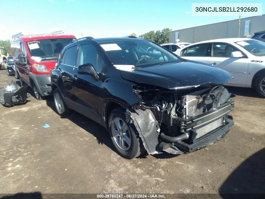 2020 Chevrolet Trax Fwd Lt VIN: 3GNCJLSB2LL292680 Lot: 39750247