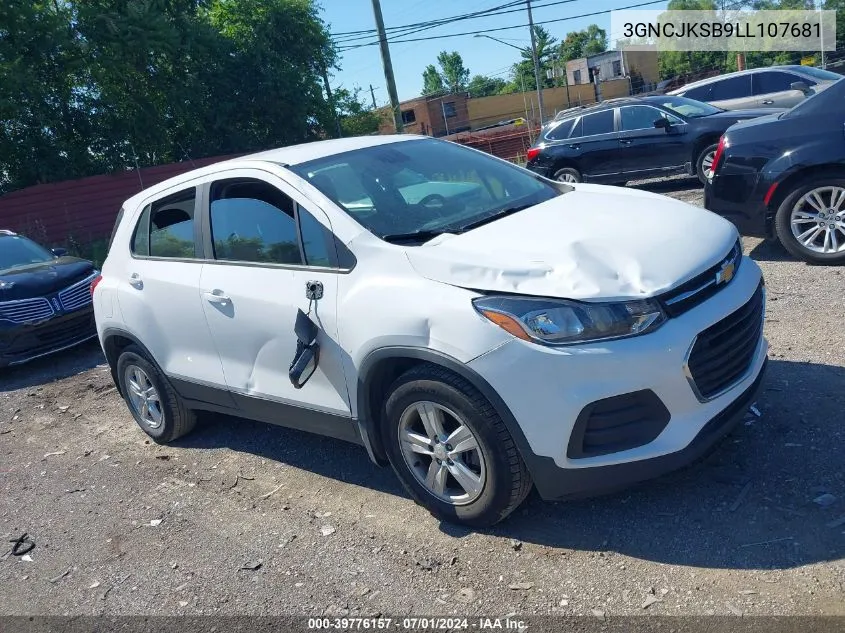 2020 Chevrolet Trax Fwd Ls VIN: 3GNCJKSB9LL107681 Lot: 39776157